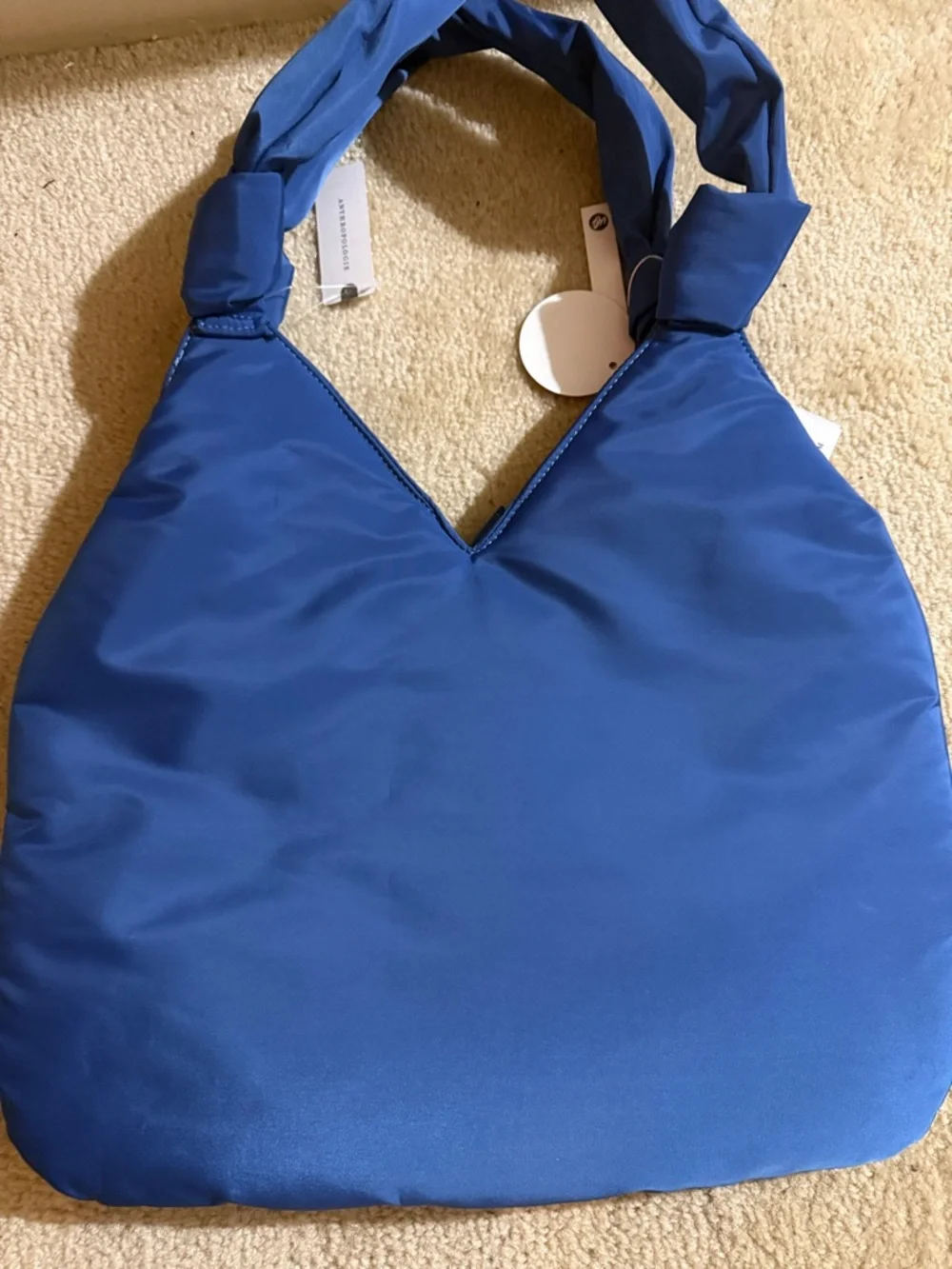 NWT Urban Originals Blue Knotted On the Go Woven Tote Bag from Anthropologie